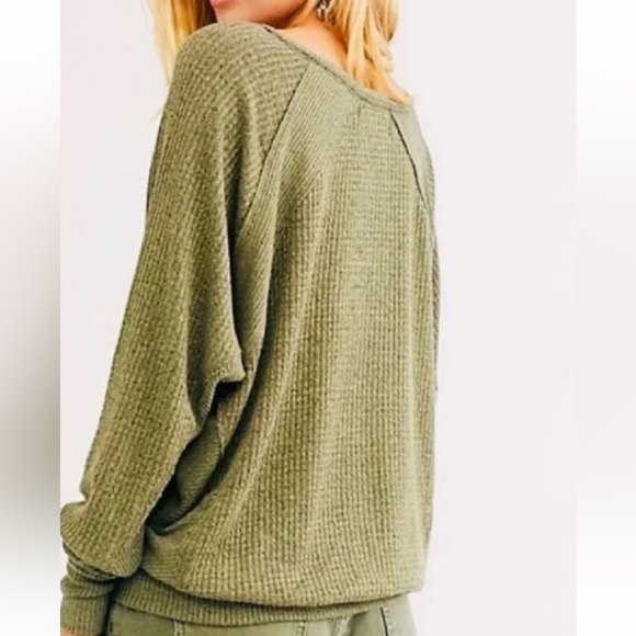 Free People Santa Clara Thermal In Ferngully Green Retail $78.00 - Picture 6 of 9